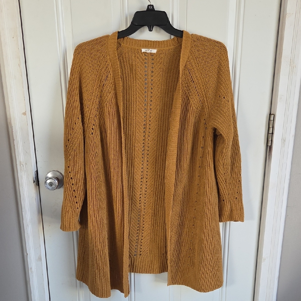 Maurices Honey Open-Front Cardigan